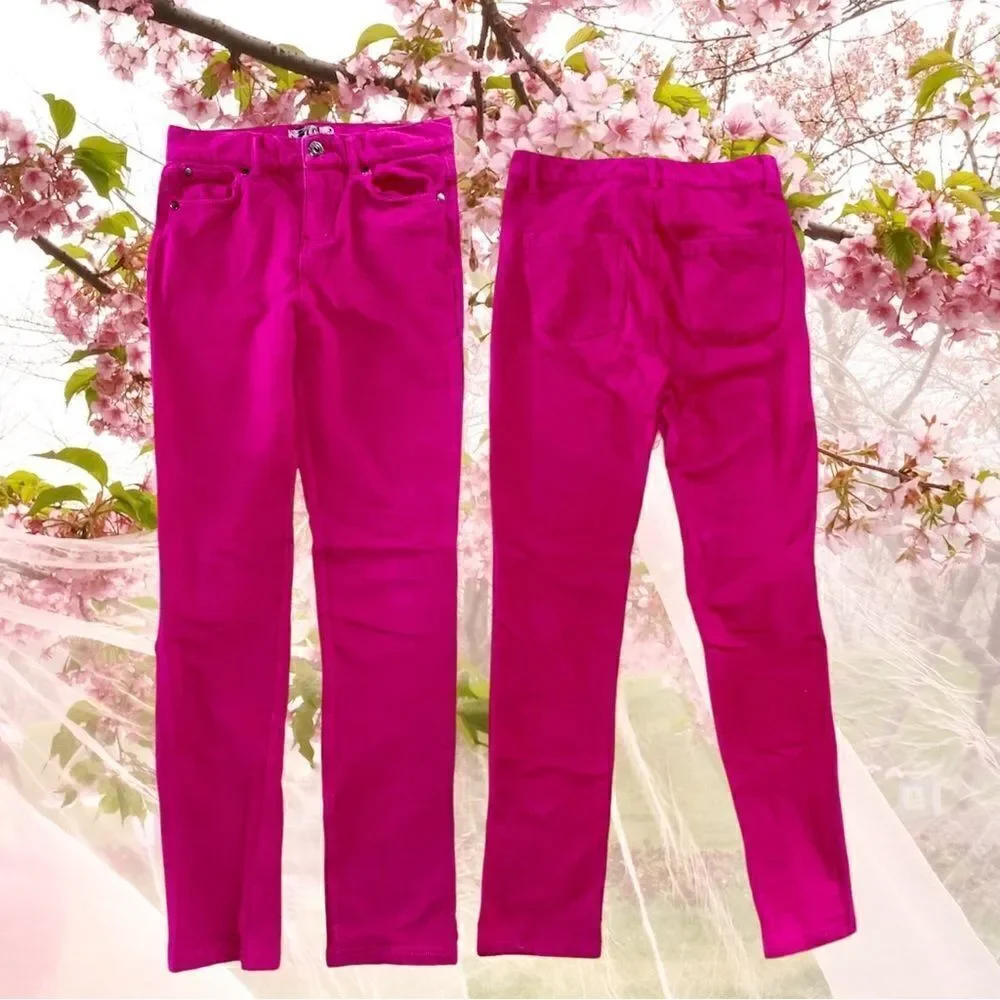 PLACE l Girl’s Pants Jeans l Hot Pink l Front/Back Pockets l Signature Button 12